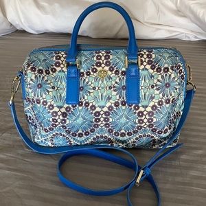 Tory Burch blue floral purse